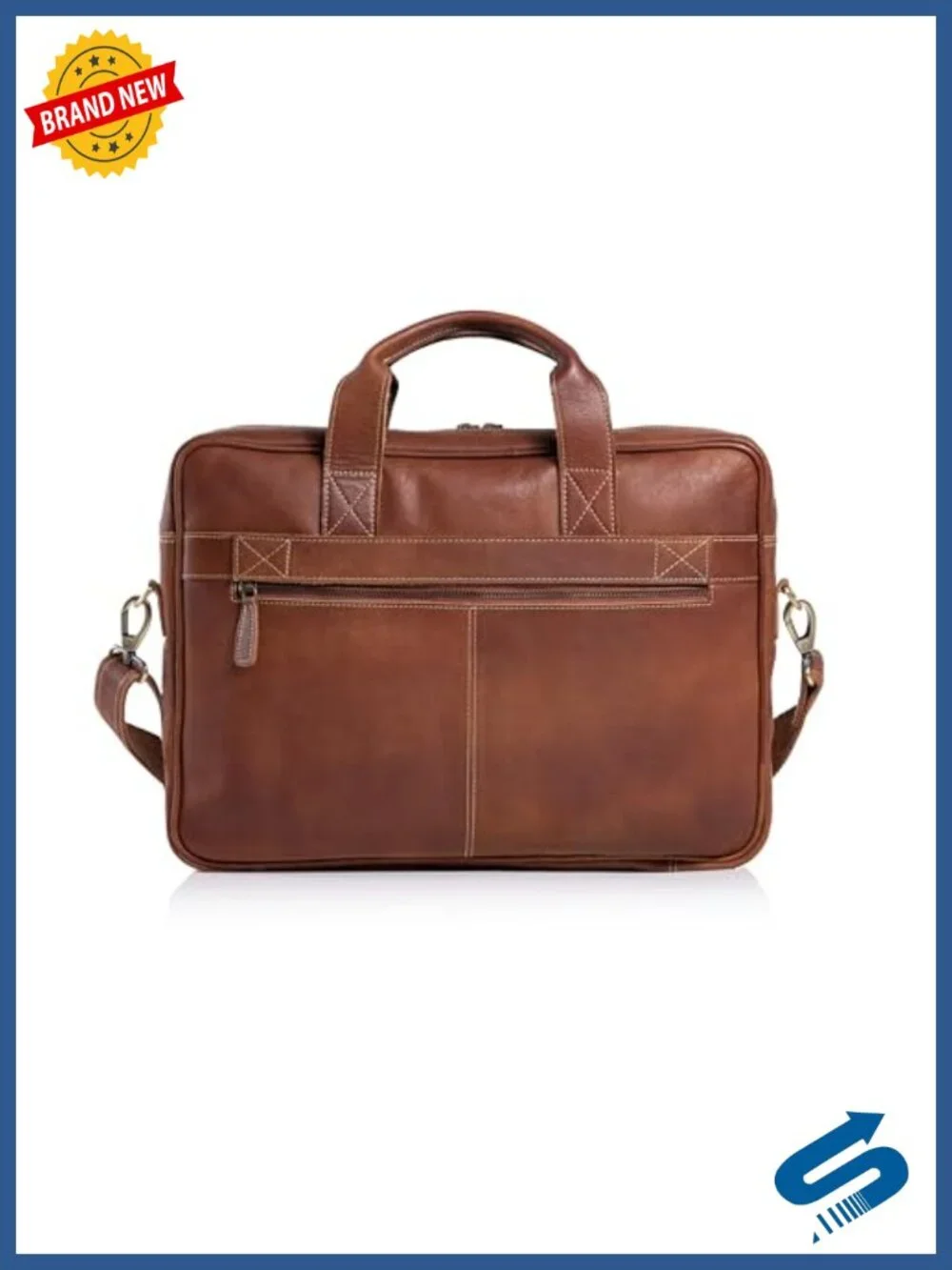 Premium Buffalo Leather Laptop Messenger Bag 16 inch Briefcase Office Satchel